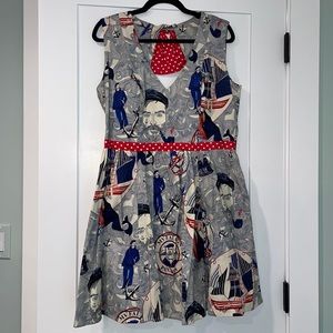 Wax Poetic Sailor print Dress